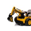 Excavator electric pentru copii CAR-26B galben | 4x4 | RC 2.4Ghz | Piele EKO | 12V10Ah