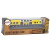 Model de colecție metalic de tren 1:48 galben albastru