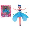 Păpușă zburătoare magică, zână albastră, controlată cu mâna