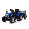 Tractor electric cu remorcă T2 albastru 12V7Ah roți EVA