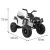 Roti gonflabile ATV pentru quad electric pentru copii alb