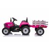 Elektrický traktor s vlečkou T2 Blow růžový (8)