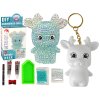 Pandantiv creativ DIY Ren cu diamante 3D albastru