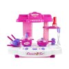 Bucatarie roz cu cuptor si accesorii