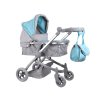 Multifunkční kočárek pro panenky 4v1 modrý09