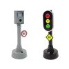 Set de mașini electrice cu semafor, indicatoare rutiere și lumini însoțitoare
