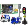 Set de mașini electrice cu semafor, indicatoare rutiere și lumini însoțitoare