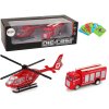 Sada hasičský vrtulník a hasičské auto1