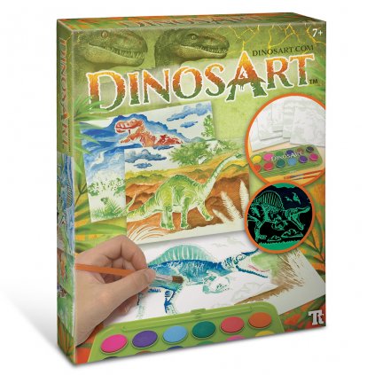 Magický akvarel s dinosaury