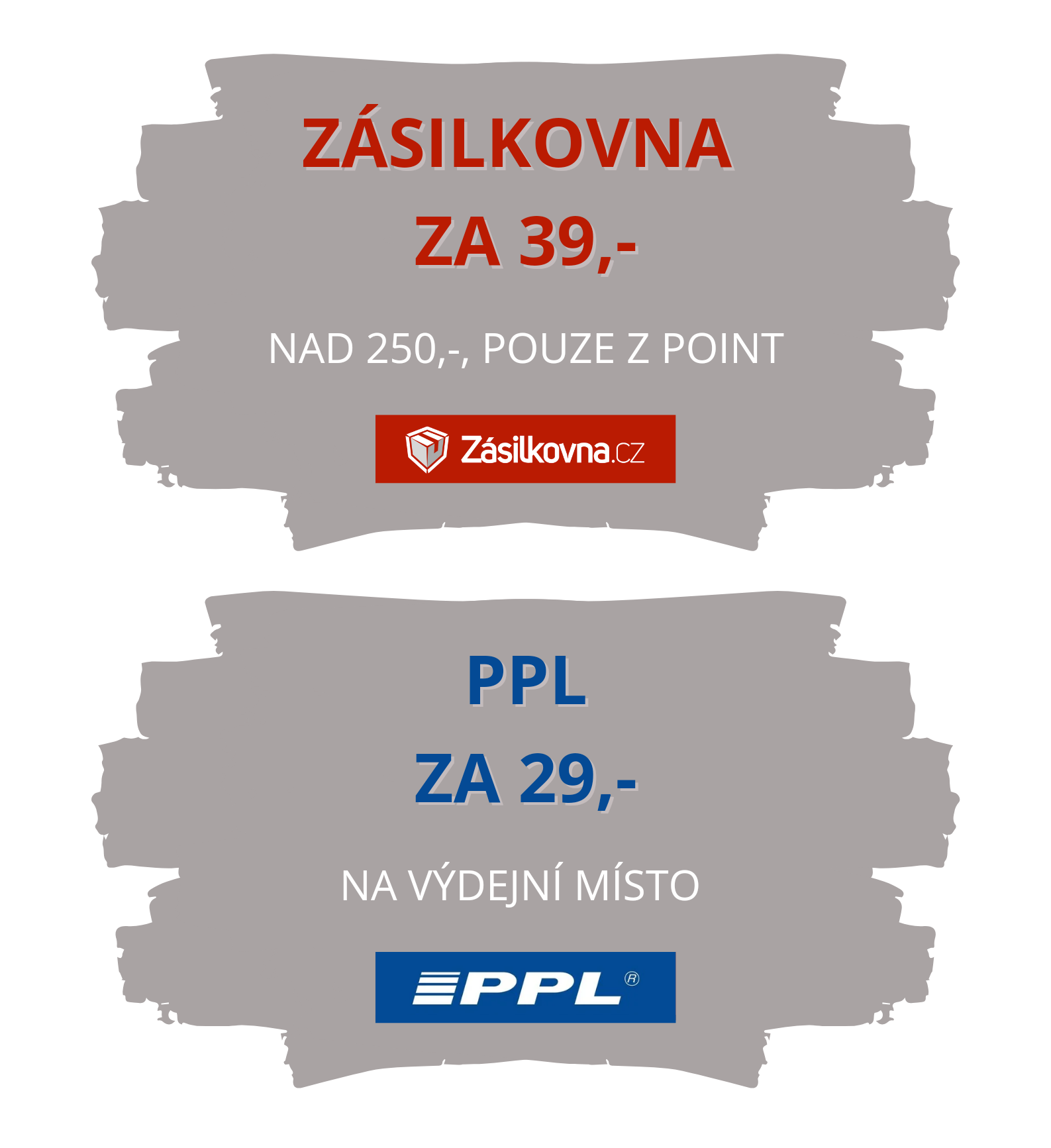 Doprava levně pouze za 39,- Zásilkovnou