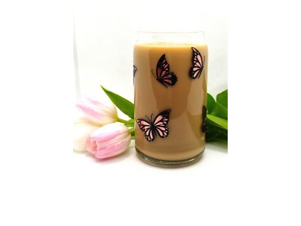 Sklenička - motýl růžový