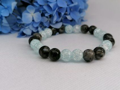 Minerální náramek – Labradorit, Křišťál