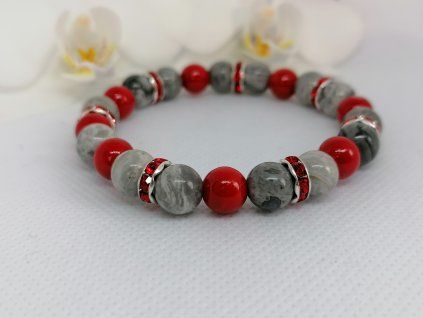 Minerální náramek – Jadeit, Jaspis