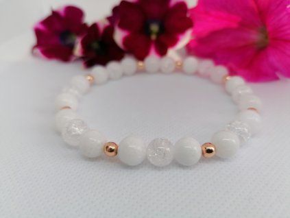 Minerální náramek – Jadeit, Křišťál