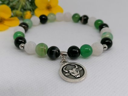 Náramek z minerálů BÝK - achát