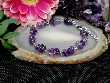 Náramek z ametystu – Chirurgická ocel