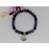 Náramek z minerálů ŠTÍR - ametyst, obsidián