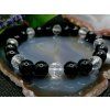 Minerální náramek – Obsidián, Křišťál