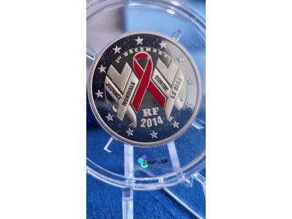 2 euro Francúzsko 2014 - AIDS (Proof)
