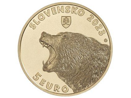 5 euro Slovakia 2023 - Bear brown