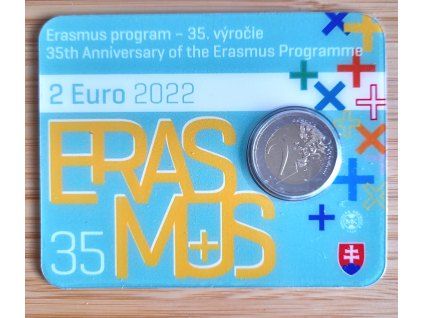 2 euro Slovensko 2022 - 35. výročie programu Erasmus (BU karta)