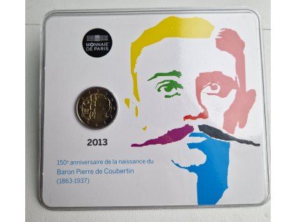 2 euro Francúzsko 2013 - Pierre de Coubertin (BU karta)