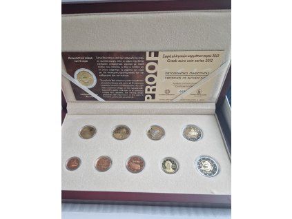 2 euro Grécko 2012 - PROOF sada (obsahuje 2€ 10 rokov Eura)