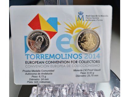 2 euro Spain 2014 - Park Güell (proof coincard)