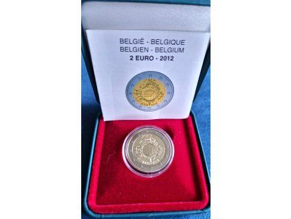 2 euro Belgicko 2012 - 10 rokov Eura (Proof)