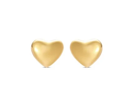 Earrings Heart in Yellow Gold
