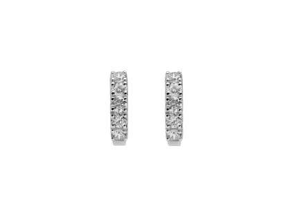 Earrings Hoops White Gold with Diamonds 0.50 ct