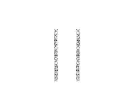 Earrings Tennis White Gold with Diamonds 2.20 ct