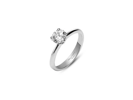Engagement Ring Solitaire White Gold with Diamonds 0.70 ct
