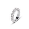 Ring Eternity White Gold with Diamonds 2.90 ct (size 6-9)