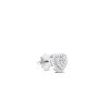 Hearts Earrings White Gold with Diamonds 0.35 ct