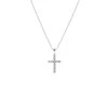 Necklace Cross White Gold with Diamonds 0.75 ct