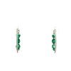 Cocktail Earrings White Gold with Emerald 2.36 ct and Diamonds 0.21 ct