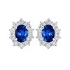 Earrings Kate White Gold with Sapphire 2.00 ct and Diamonds 0.75 ct