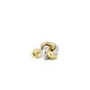 Earrings Camelia Small Bicolour in White and Yellow Gold