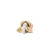 Earrings Camelia Tricolour in White, Rose and Yellow Gold