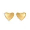 Earrings Heart in Yellow Gold