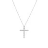 Necklace Cross White Gold with Diamonds 0.85 ct