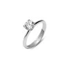 Engagement Ring Solitaire White Gold with Diamonds 0.70 ct