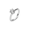 Engagement Ring Solitaire White Gold with Diamonds 1.00 ct