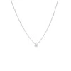 Necklace Solitaire Pendant White Gold with Diamonds 0.50 ct