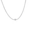 Necklace Heart Choker White Gold with Diamonds 1.00 ct