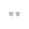 Hearts Earrings White Gold with Diamonds 0.35 ct