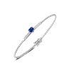 Bracelet Flex White Gold with Diamonds 0.20 ct and Sapphires 1.05 ct