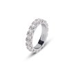 Ring Eternity White Gold with Diamonds 2.90 ct (size 10-15)