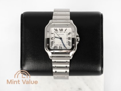 Cartier Santos Medium Steel White Dial WSSA0029